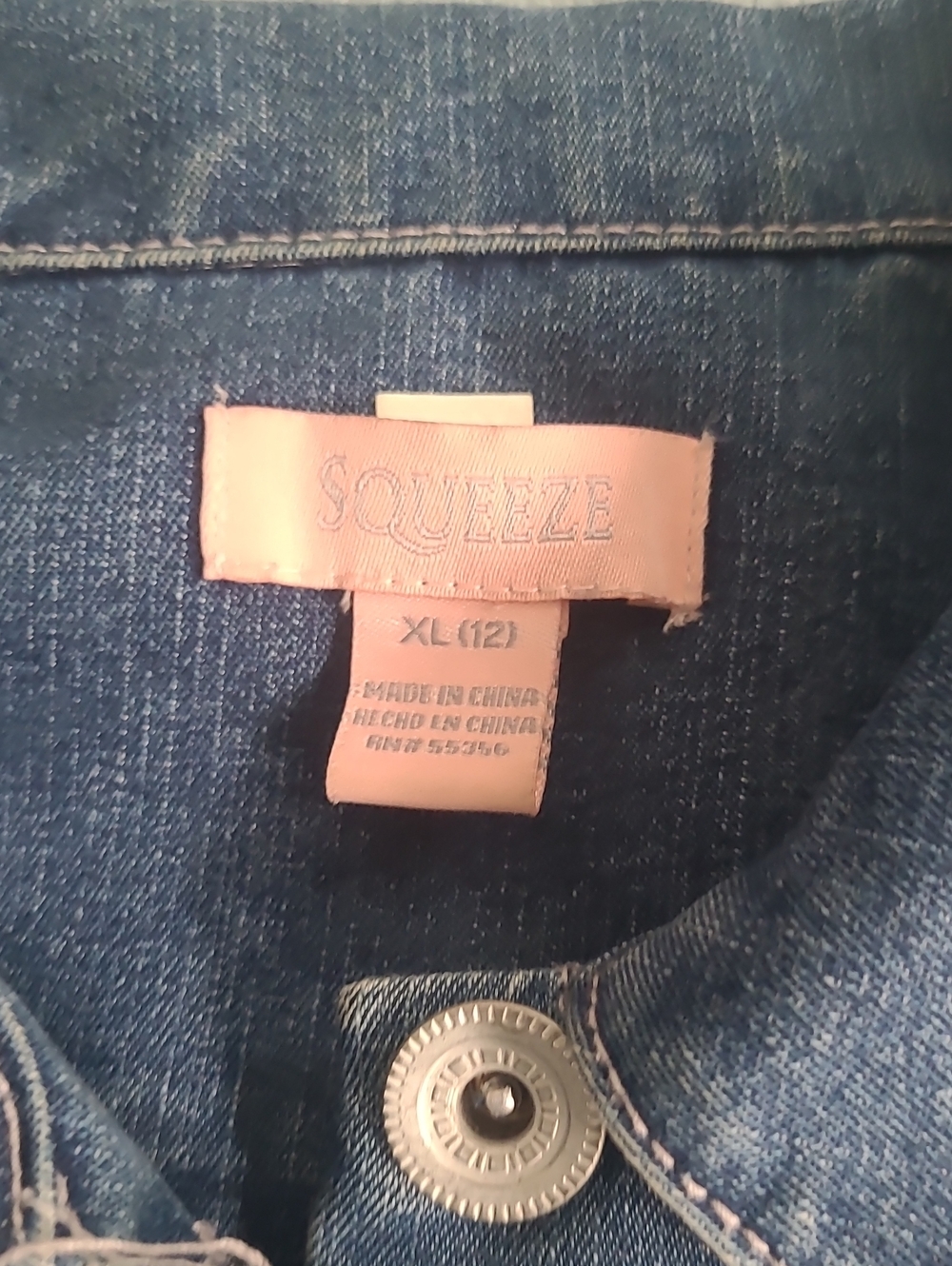 Squeeze Girl’s Dark Blue Denim Jeans - XL (12)